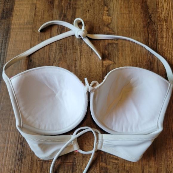 Victoria's Secret White Multicolor Sequin Padded Bikini Top - Picture 3 of 4